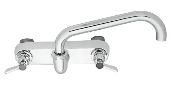 Fisher 5414 Faucet, Backsplash Mount, 8" Control Valve with Elbows