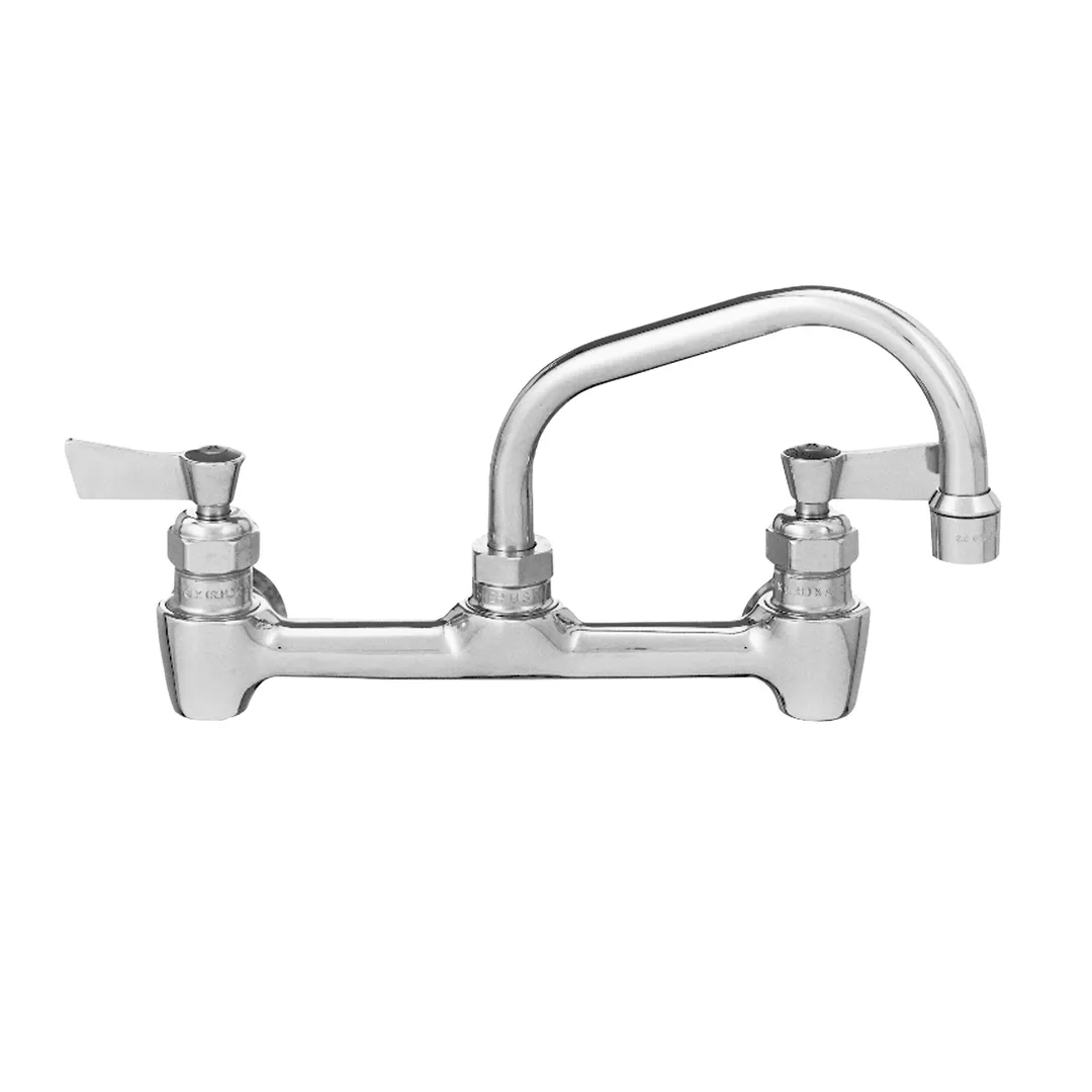 Fisher 64770 Faucet, Backsplash Mount, 8" Centers, 14" Swing Spout