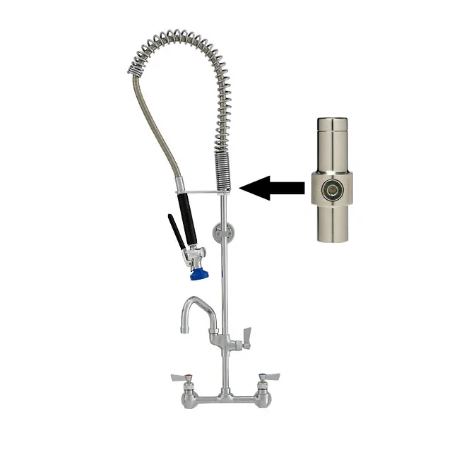 Fisher 73130 Pre-Rinse Unit, Spring Style, Backsplash Mount, 8" Centers