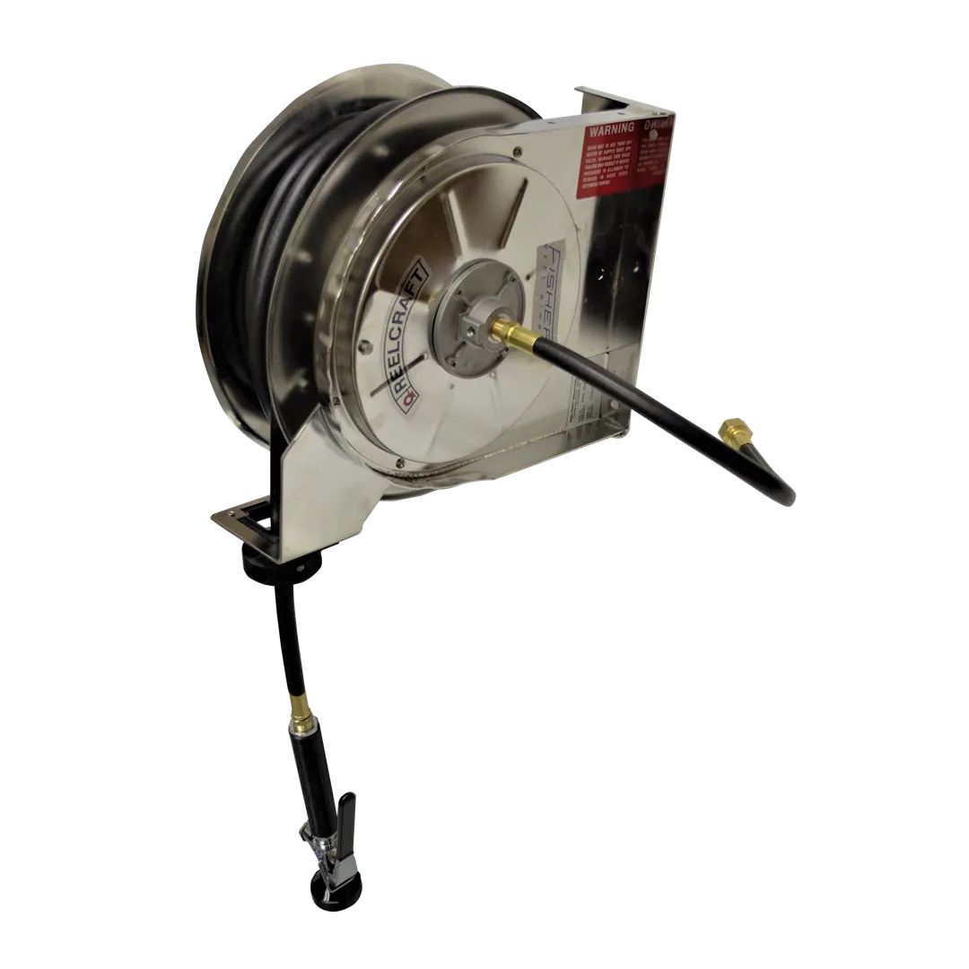 Fisher 75395 Hose Reel Assembly, Exposed Reel Rinse with Spray Valve