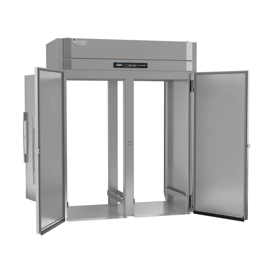 Victory FISA-2D-S1-PT-HC 68.75" 4-Solid Door Roll-Thru Freezer, Top Mounted, 78 cu. ft., Stainless Steel