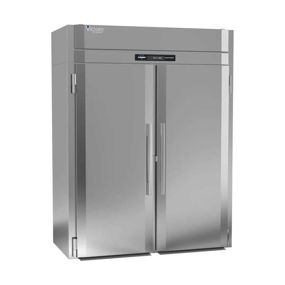 Victory FISA-2D-S1-PT-XH-HC 68.75" 4-Solid Door Roll Thru Freezer, Top Mounted, 86 cu. ft., Stainless Steel