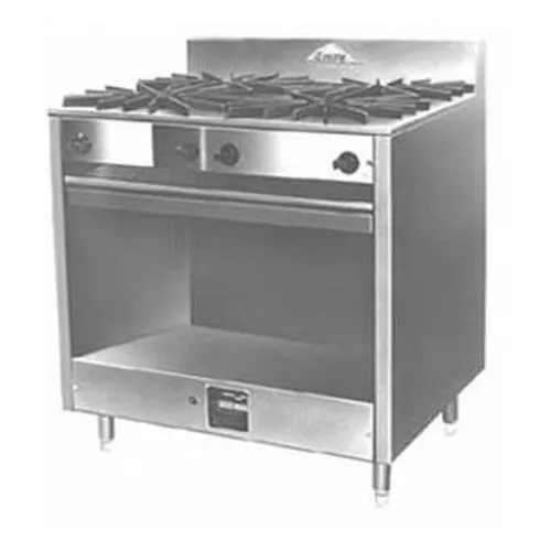 Comstock-Castle FK43 36" Gas Restaurant Range w/ (4) Open Burners, (1) Open Front Cabinet Base, 160.000 BTU