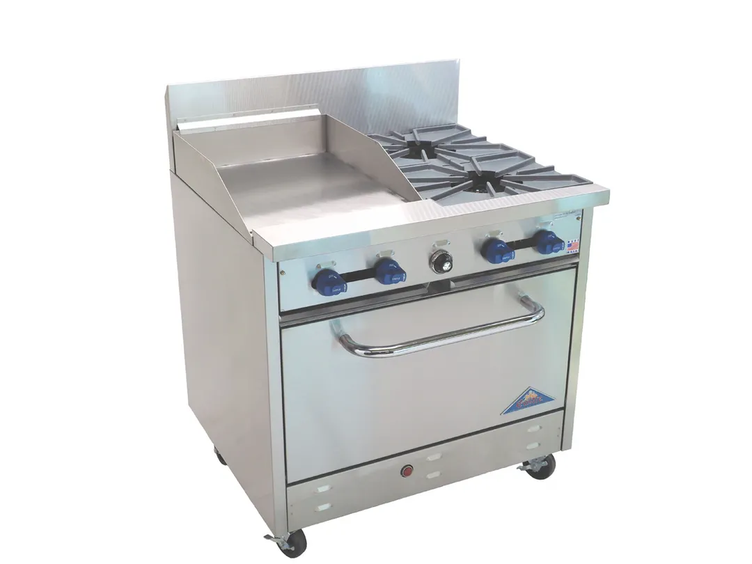 Comstock-Castle FK430-18 36" Gas Range w/ (2) Open Burners, 24" Griddle, (1) Standard Oven, 146.000 BTU