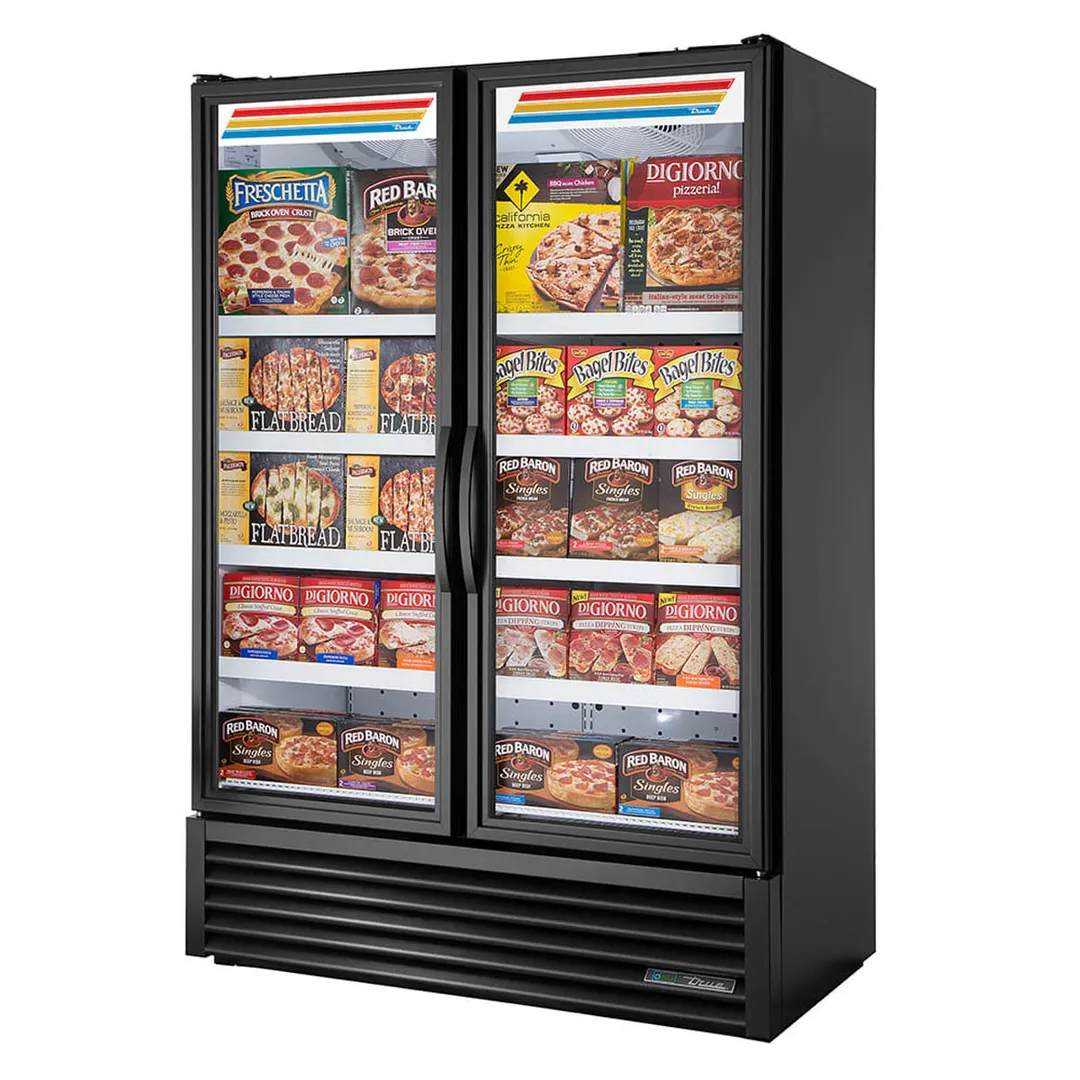True FLM-54F~TSL01 53" 2 Glass Door Merchandiser Freezer in Black