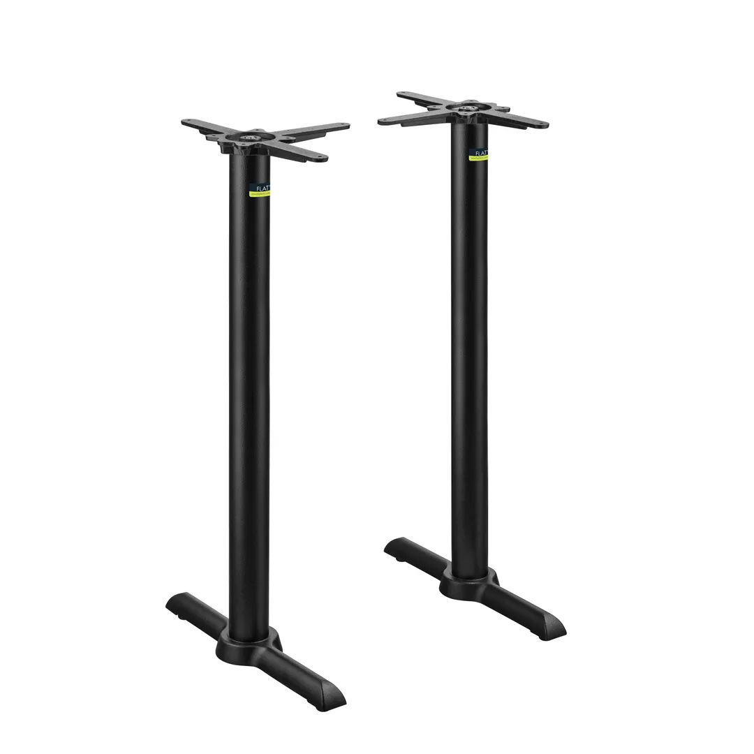 FLAT Tech CT2031 Bar Height KT22 Table Base, 22" End Base, Cast Iron, 3" Dia. Column, Hydraulic PAD