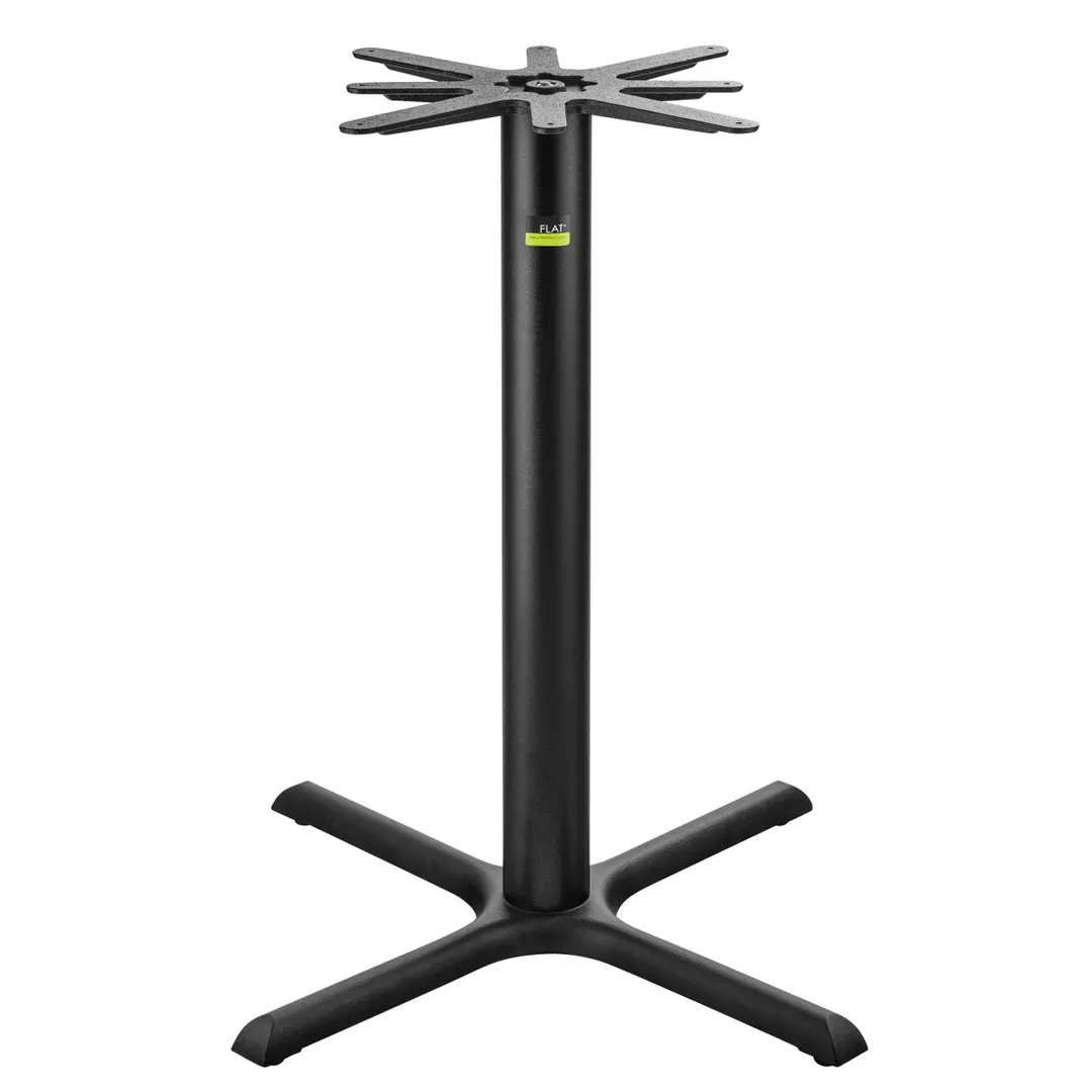FLAT Tech CT2036 Bar Height KX36 Table Base, 36x36 Base, 4 Dia. Column, Cast Iron, Textured Finish