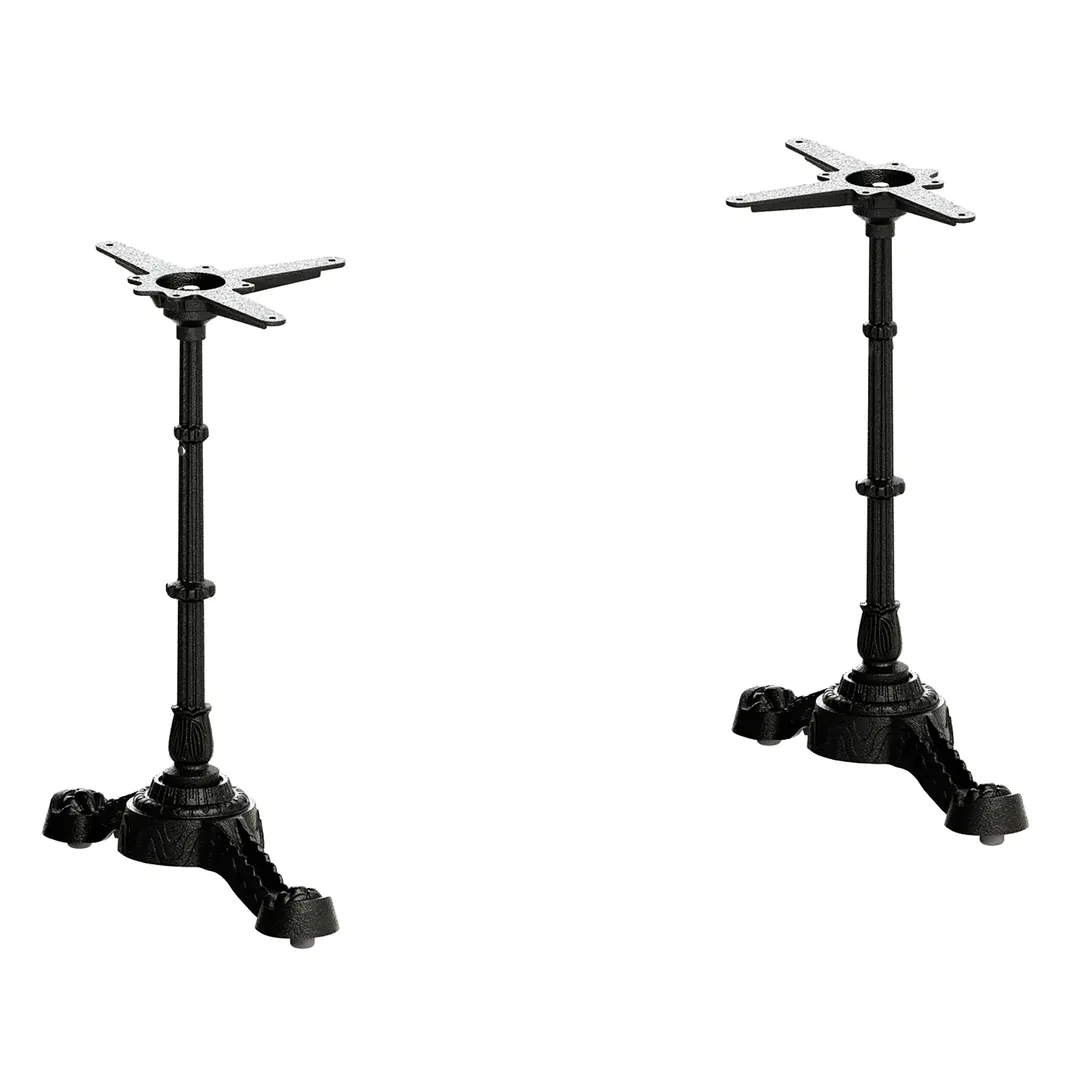 FLAT Tech CT4205 PT23 Table Base, Dining Height, Cast Iron, Powder Coat Finish, 22" End Base, 36x55" Tabletop
