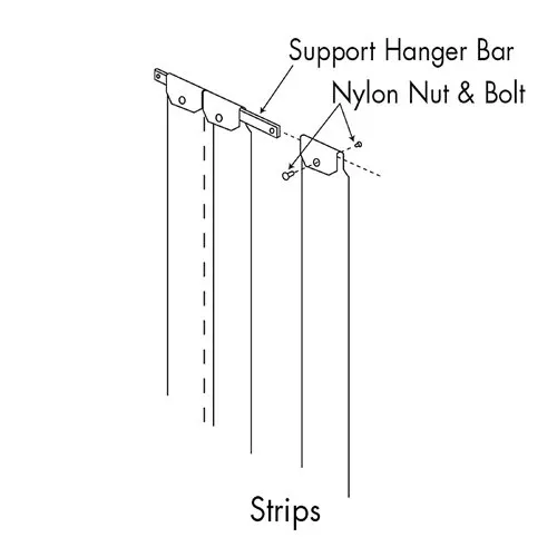 FMP 124-1511 Freezer Curtain Strip, 38"W x 84"H