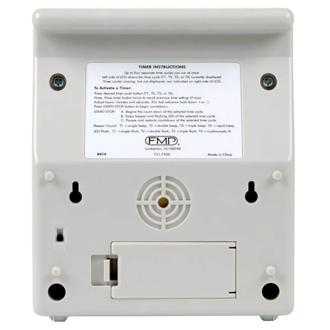 FMP 151 7500 4 Channel 10 Hour Commercial Kitchen Countdown Digital Timer