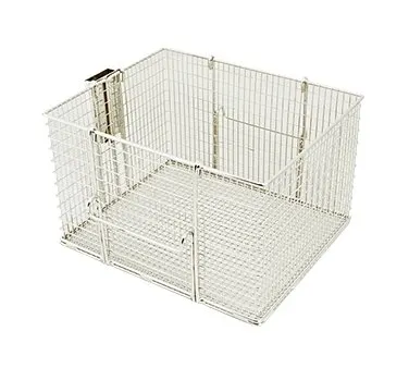 FMP 227-1164 Nickel-Plated Steel Fryer Basket w/ Side Hooks, 8-3/8" H x 11-3/8"W x 13-3/4"D