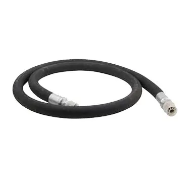 AllPoints 5081009 Rigid 3/4" NPT Black Hose, 7 ft for Keg Storage Rack