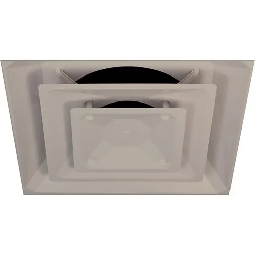 FMP 556-1013 3-Tier Air Diffuser w/ 4-Way Air Distribution, Square, 24" x 24", 8" Dia. Neck