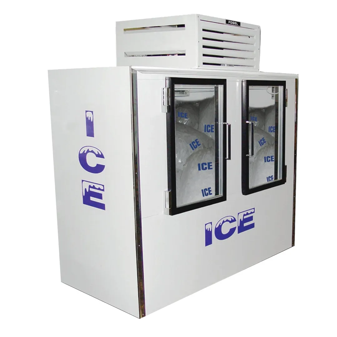 Fogel USA ICB-2-GL 76" Indoor Ice Merchandiser w/ Glass Door, Auto Defrost, 60 cu. ft.