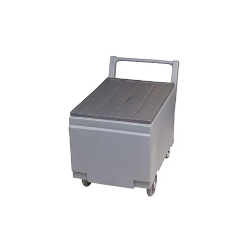 Follett ROTOCART Plastic Mobile Ice Bin, 240 lb, Granite Gray