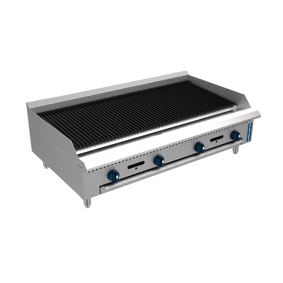 Fortress FGCB48 48" Countertop Gas Radiant Charbroiler w/ (4) Burners, 120.000 BTU