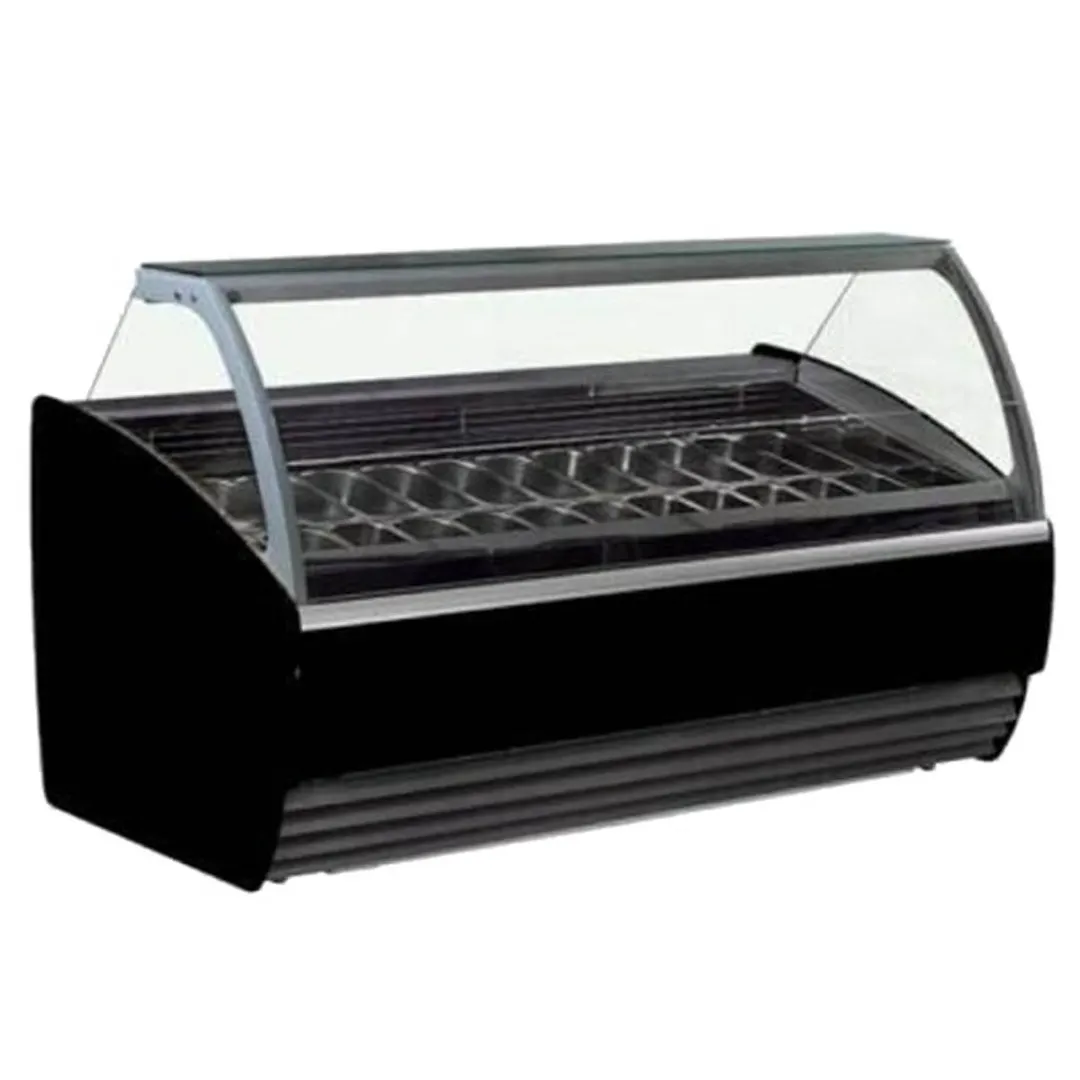 Frost Tech BS18-GF 65” Gelato Dipping Cabinet w/ Curved Sneeze Guard