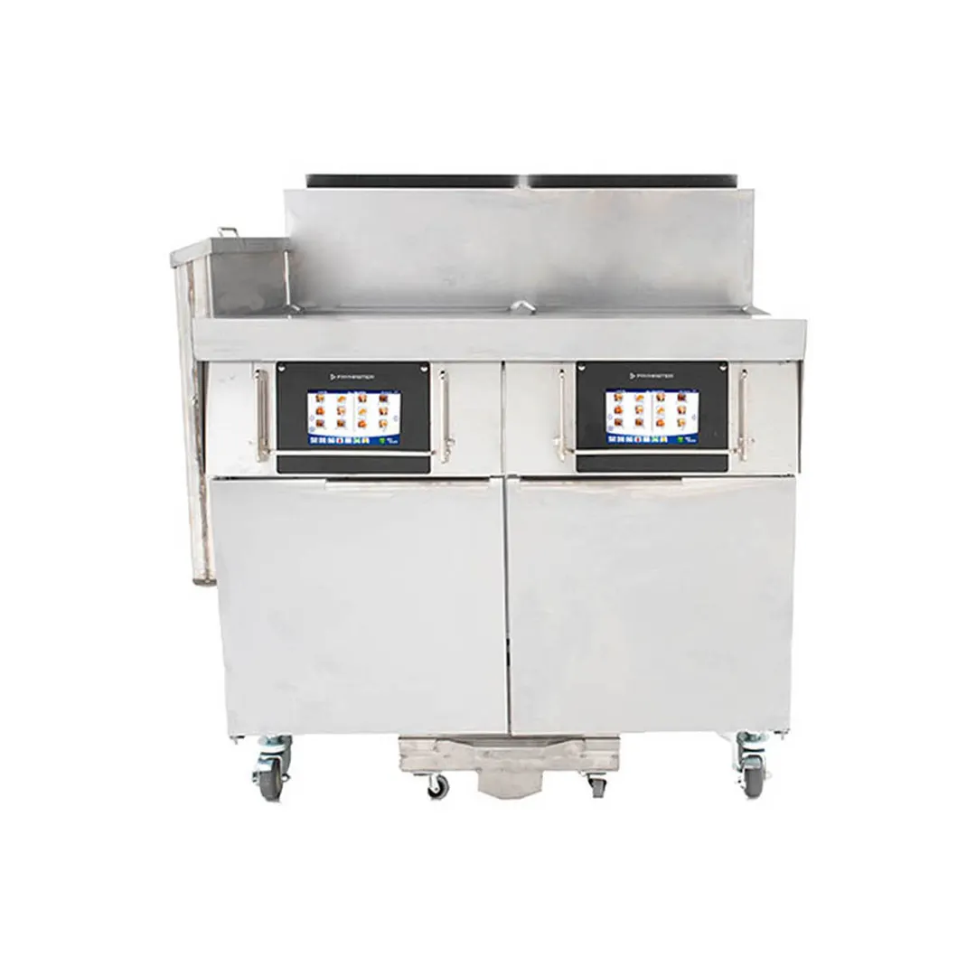 Frymaster 2FQG60T Multiple Battery Gas Fryer w/ (2) 63 lbs Frypots, Built-In Automatic Filtration