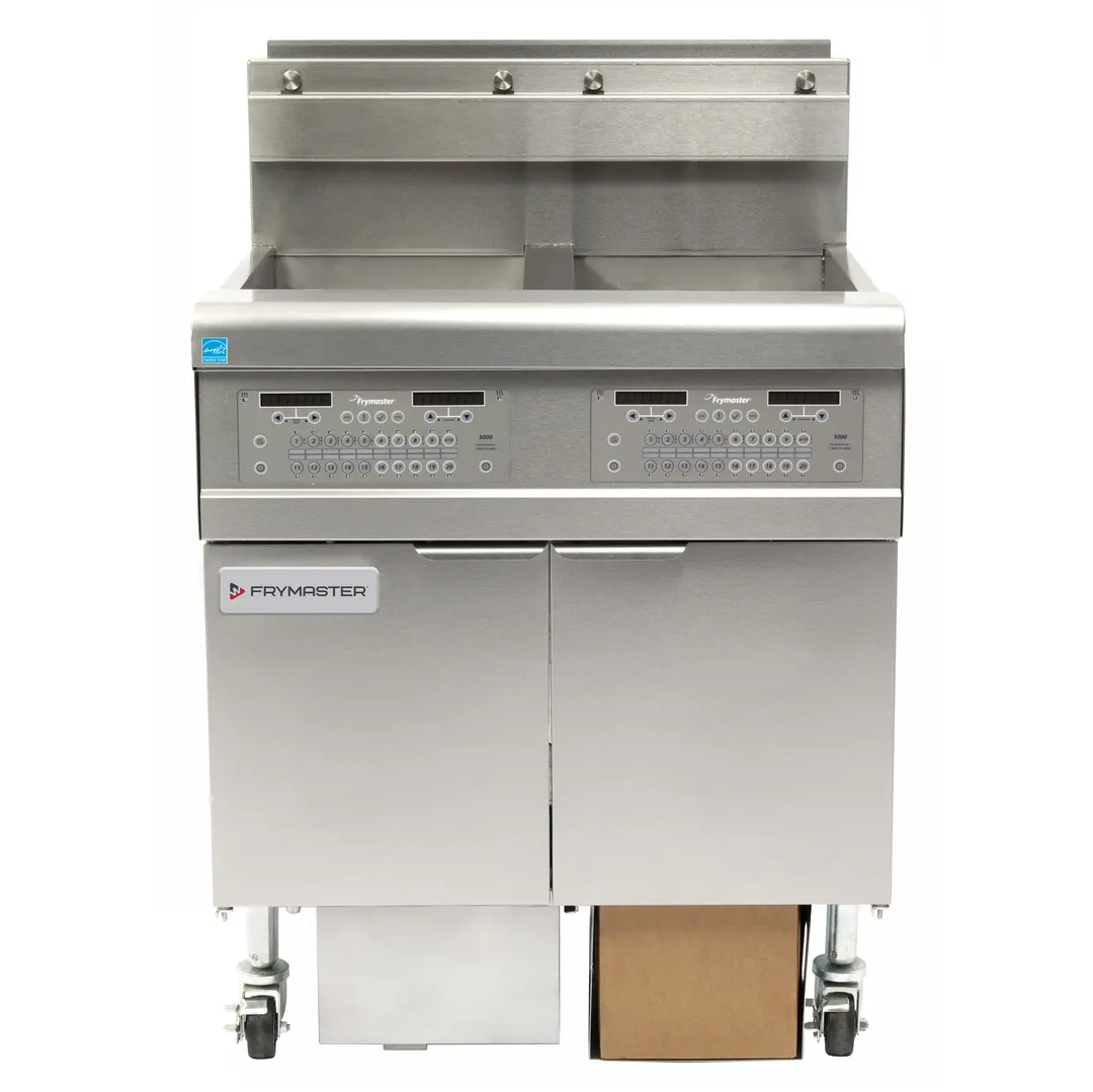 Frymaster FPGL230CA Multiple Battery Gas Fryer w/ (3) 30 lbs Frypots, Built-In Filtration, 140,000 BTU