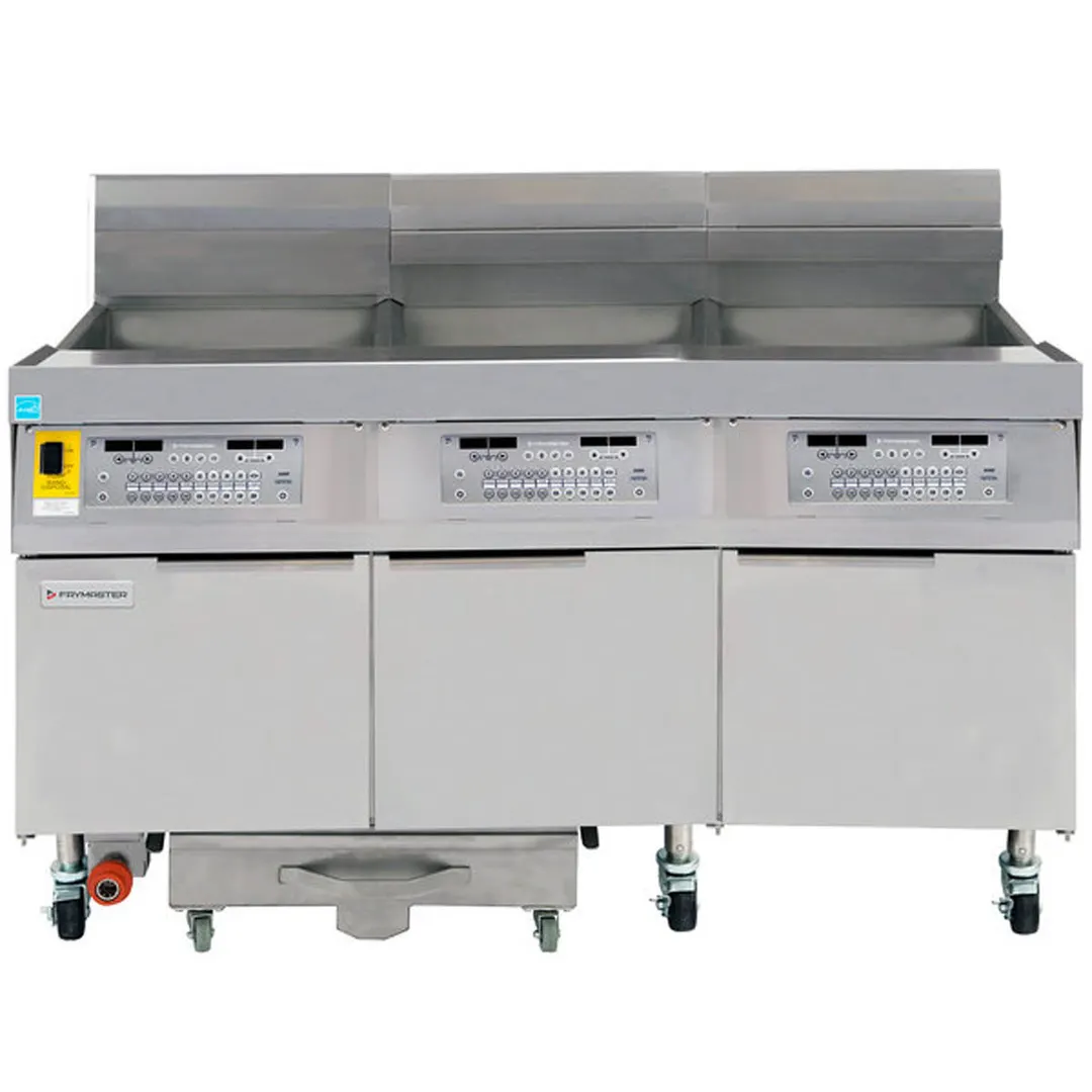 Frymaster FPLHD365 Multiple Battery Gas Fryer w/ (3) 100-lb Frypots, Built-In Filtration, 315,000 BTU