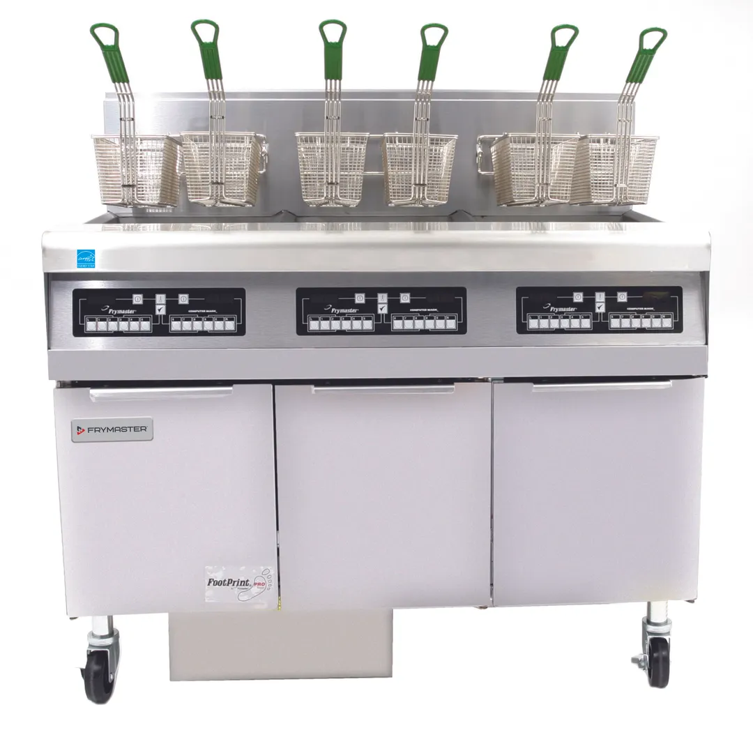 Frymaster FPPH355 Multiple Battery Gas Fryer w/ (3) 50-lb Frypots, Built-In Filtration, 240,000 BTU