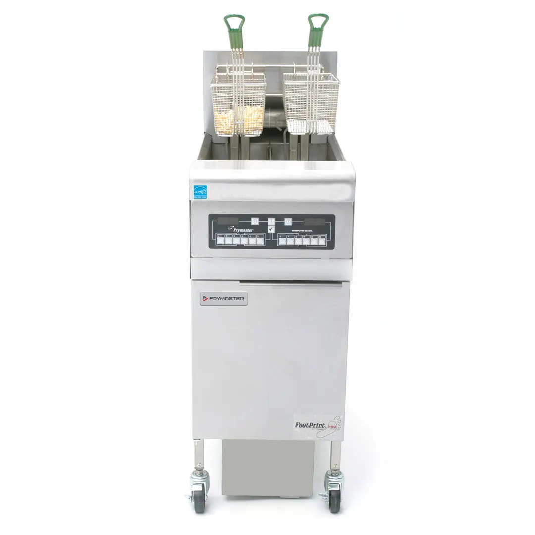 Frymaster FPRE117 Full Pot Floor Model Electric Fryer w/ Open Pot Design, 2 Twin Baskets, 50-lbs. Fat
