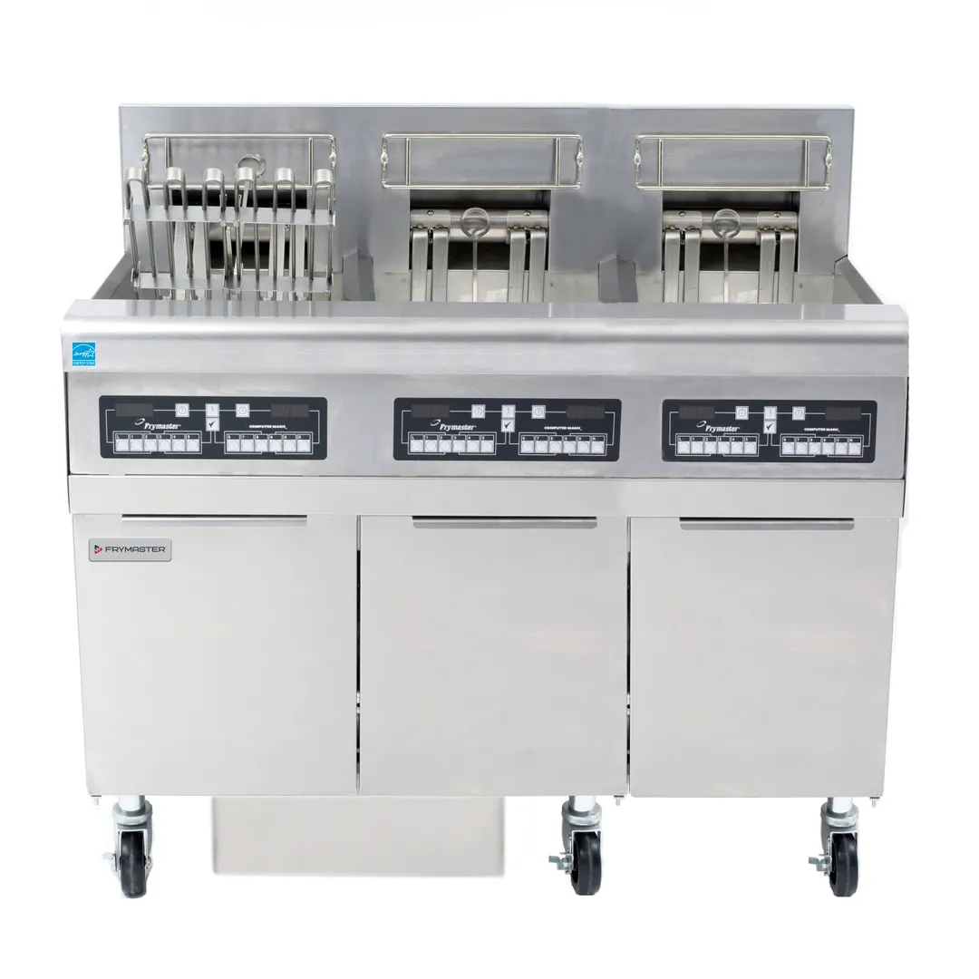 Frymaster FPRE314TC Electric Fryer, (3) 50 lb Vats, Floor Model