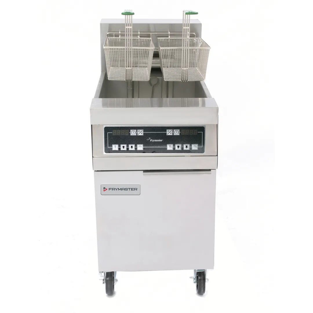 Frymaster RE180-17 Full Pot Floor Model Electric Fryer w/ Open Pot Design, 2 Twin Baskets, 80-lbs. Fat