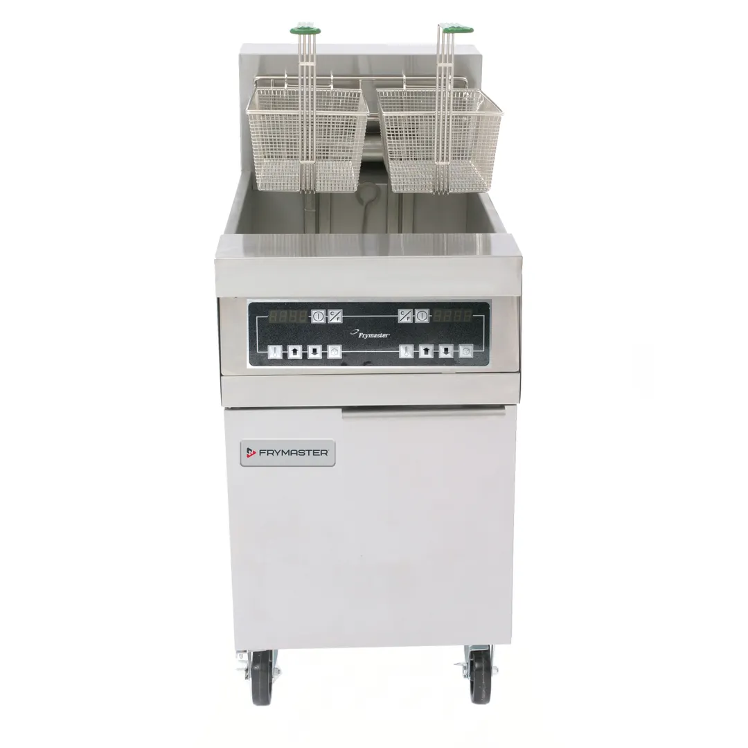 Frymaster RE180-21 Full Pot Floor Model Electric Fryer w/ Open Pot Design, 2 Twin Baskets, 80-lbs. Fat