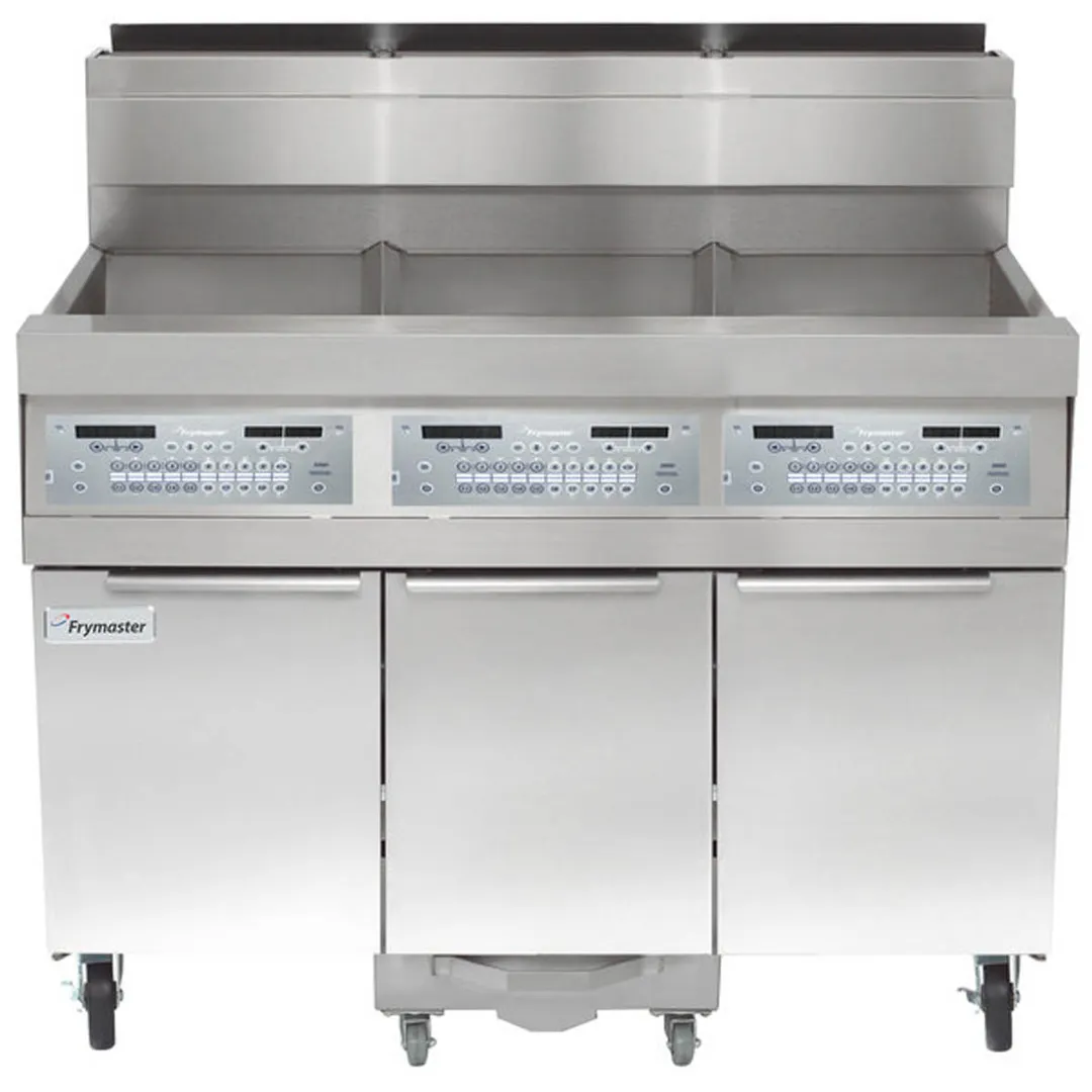 Frymaster SCFHD350G Multiple Battery Gas Fryer w/ (3) 50 lbs Frypots, Built-In Filtration, 300.000 BTU