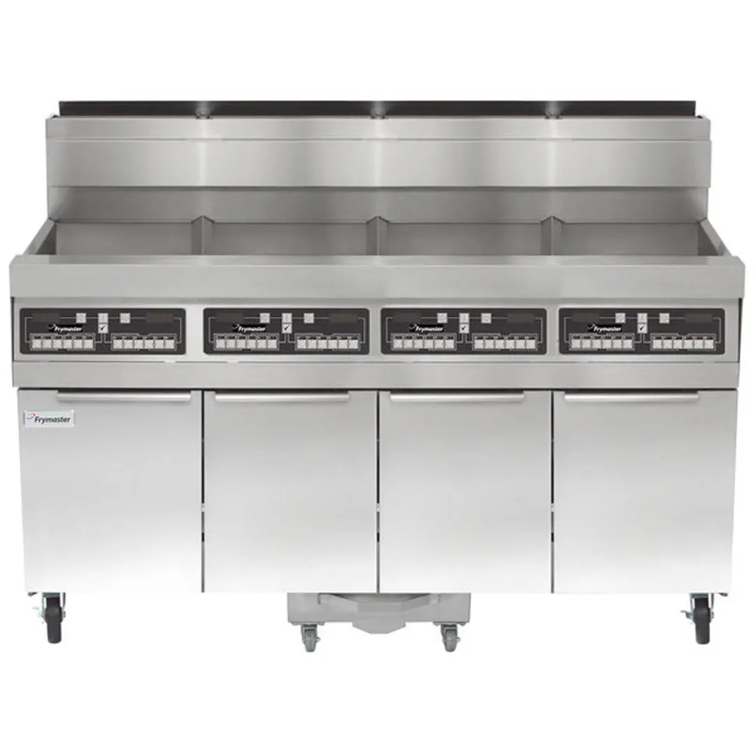 Frymaster SCFHD460G Multiple Battery Gas Fryer w/ (4) 80-lb Frypots, Built-In Filtration, 500.000 BTU