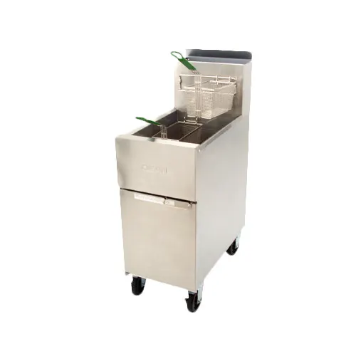 Frymaster/Dean SR152G 15" Floor Model Gas Full Pot Fryer, 50 lbs, 120.000 BTU, Millivolt Control