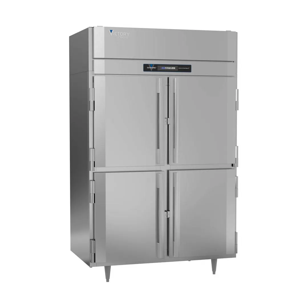 Victory FS-2D-S1-HD-HC 52" 2-Section Reach-In Freezer, 4 Half Solid Doors, Top Mounted, 45 cu. ft., Stainless Steel