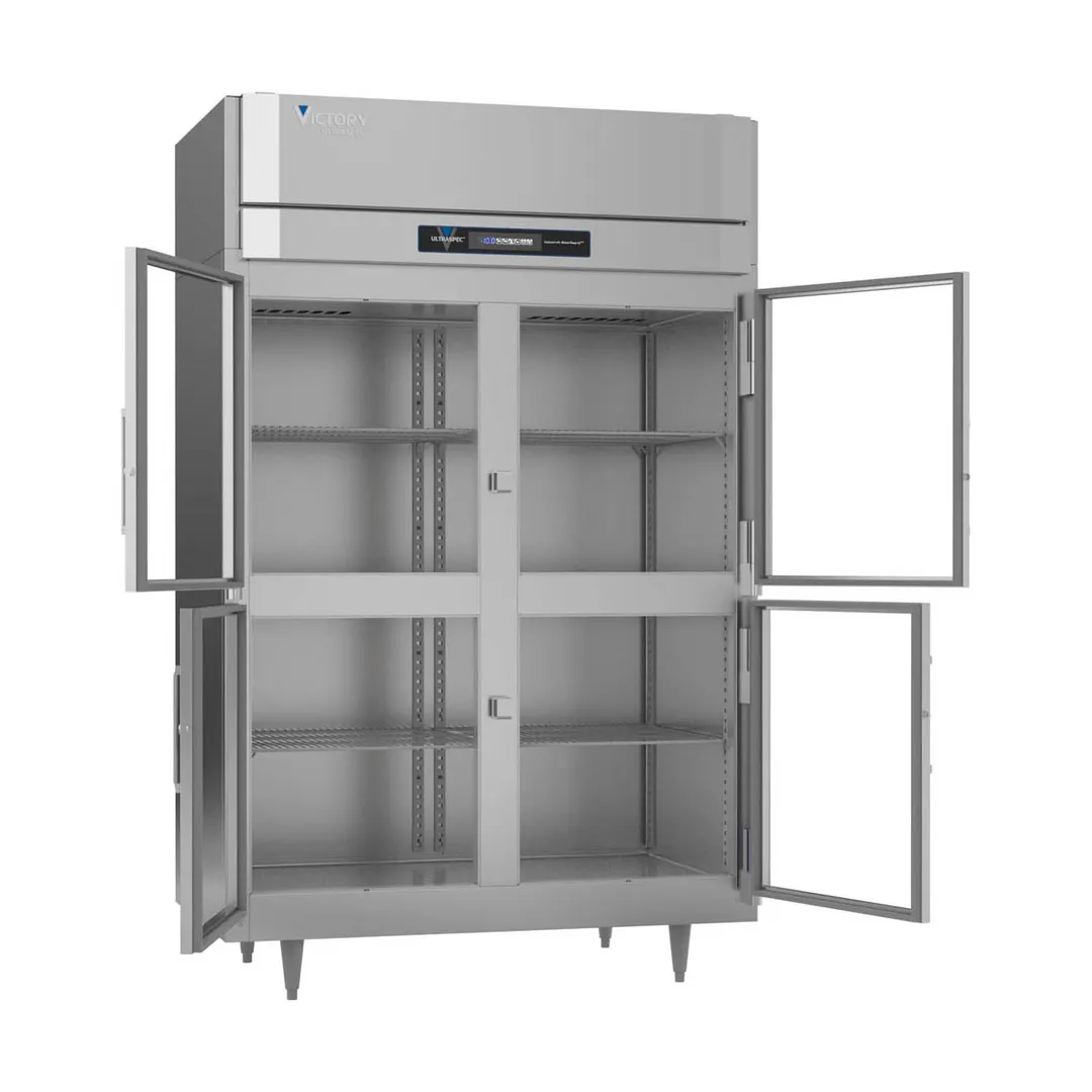 Victory FS-2D-S1-HG-HC 52.13" 4-Half Glass Door Reach-In Freezer, Top Mounted, 45 cu. ft., Stainless Steel