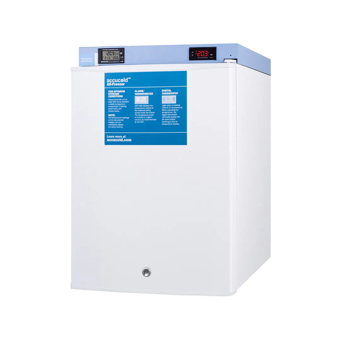 Accucold FS30LMED2 18-1/2" Solid Door Medical Undercounter Freezer, 1.8 cu. ft.