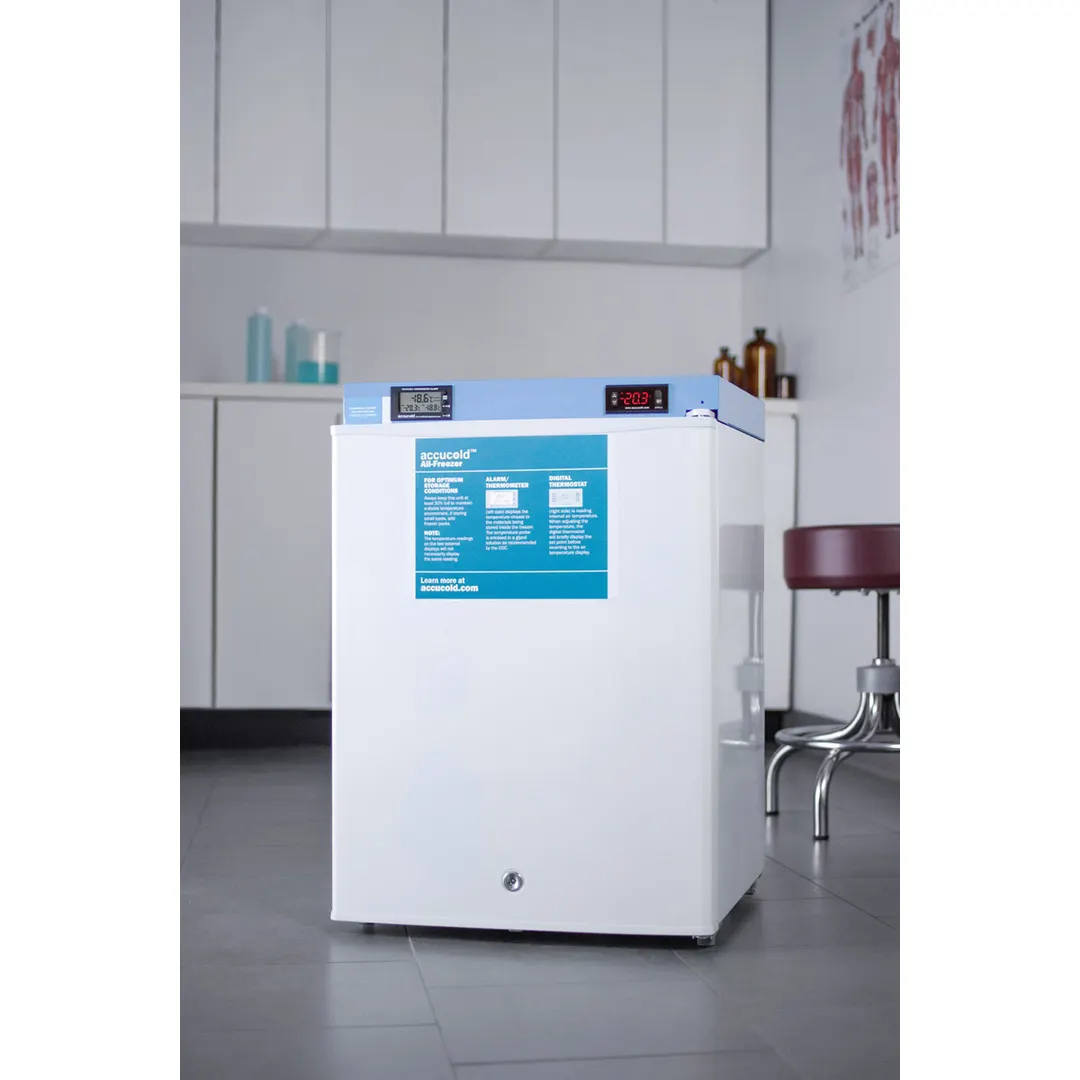 Accucold FS30LMED2 18-1/2" Solid Door Medical Undercounter Freezer, 1.8 cu. ft.