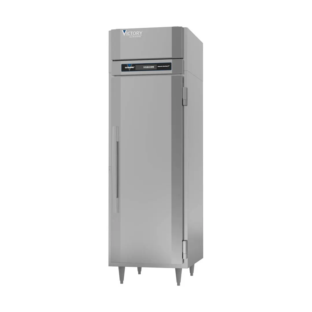 Victory FSA-1D-S1-PT-HC 27" 1-Section Pass-Thru Freezer, 2 Solid Doors, Top Mounted, 23 cu. ft., Stainless Steel Exterior, Aluminum Interior