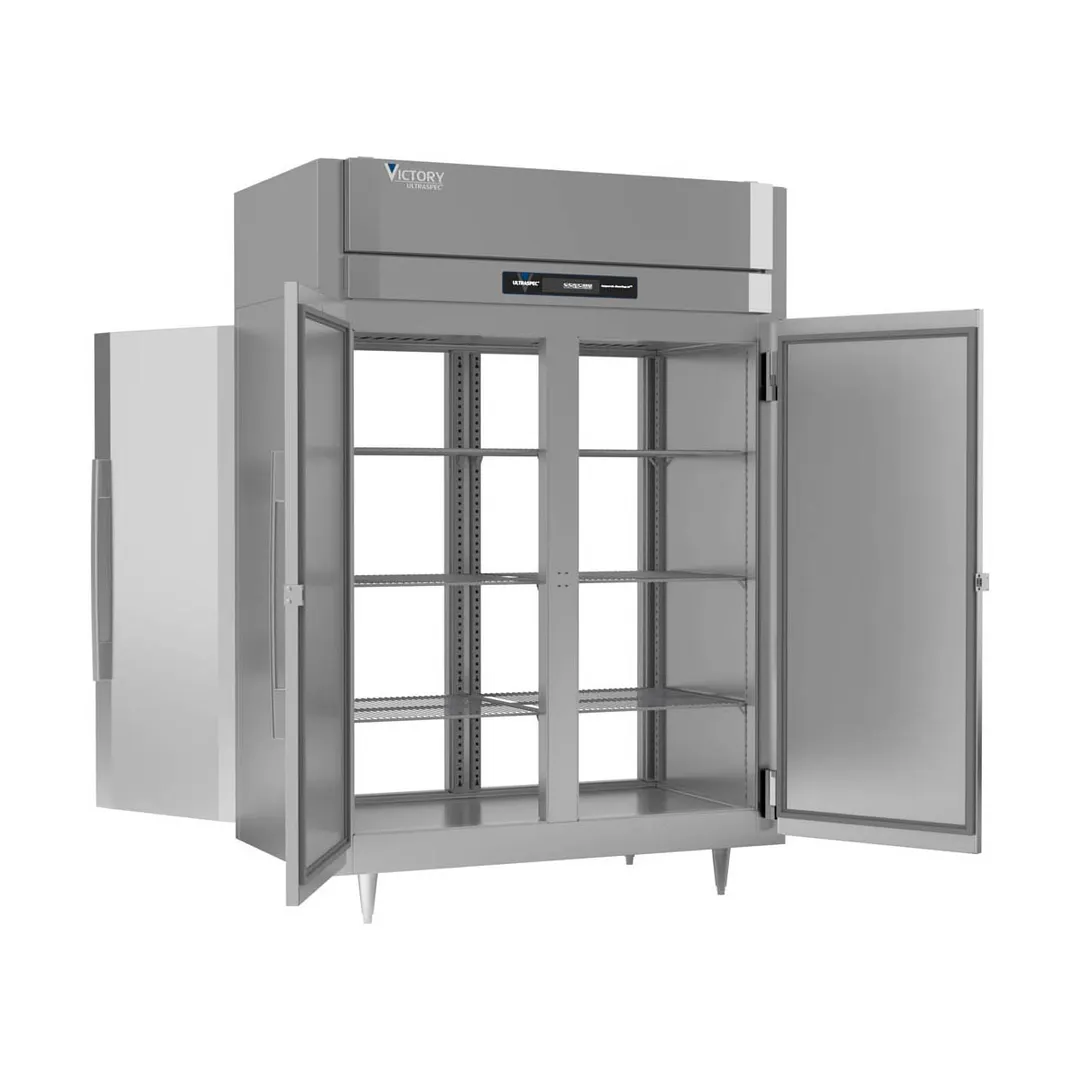 Victory FSA-2D-S1-EW-PT-HC 58" 4-Solid Door Pass-Thru Freezer, Top Mounted, 53 cu. ft.