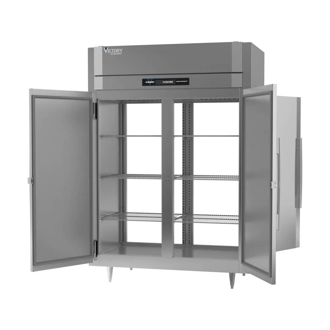 Victory FSA-2D-S1-EW-PT-HC 58" 4-Solid Door Pass-Thru Freezer, Top Mounted, 53 cu. ft.