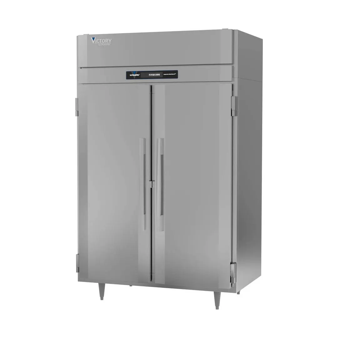 Victory FSA-2D-S1-HC 52.13" 2-Solid Door Reach-In Freezer, Top Mounted, 45 cu. ft., Stainless Steel Exterior