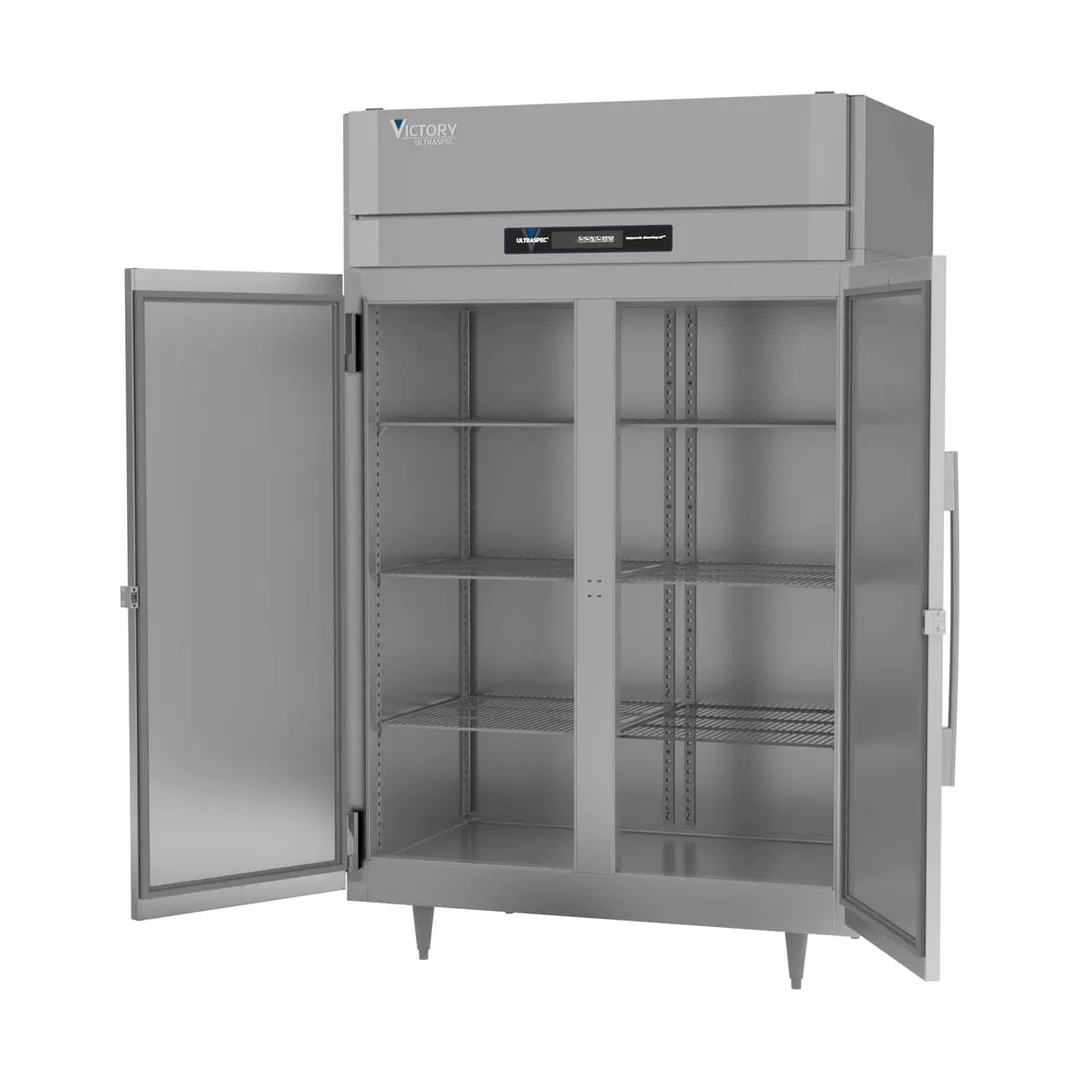 Victory FSA-2D-S1-HC 52.13" 2-Solid Door Reach-In Freezer, Top Mounted, 45 cu. ft., Stainless Steel Exterior