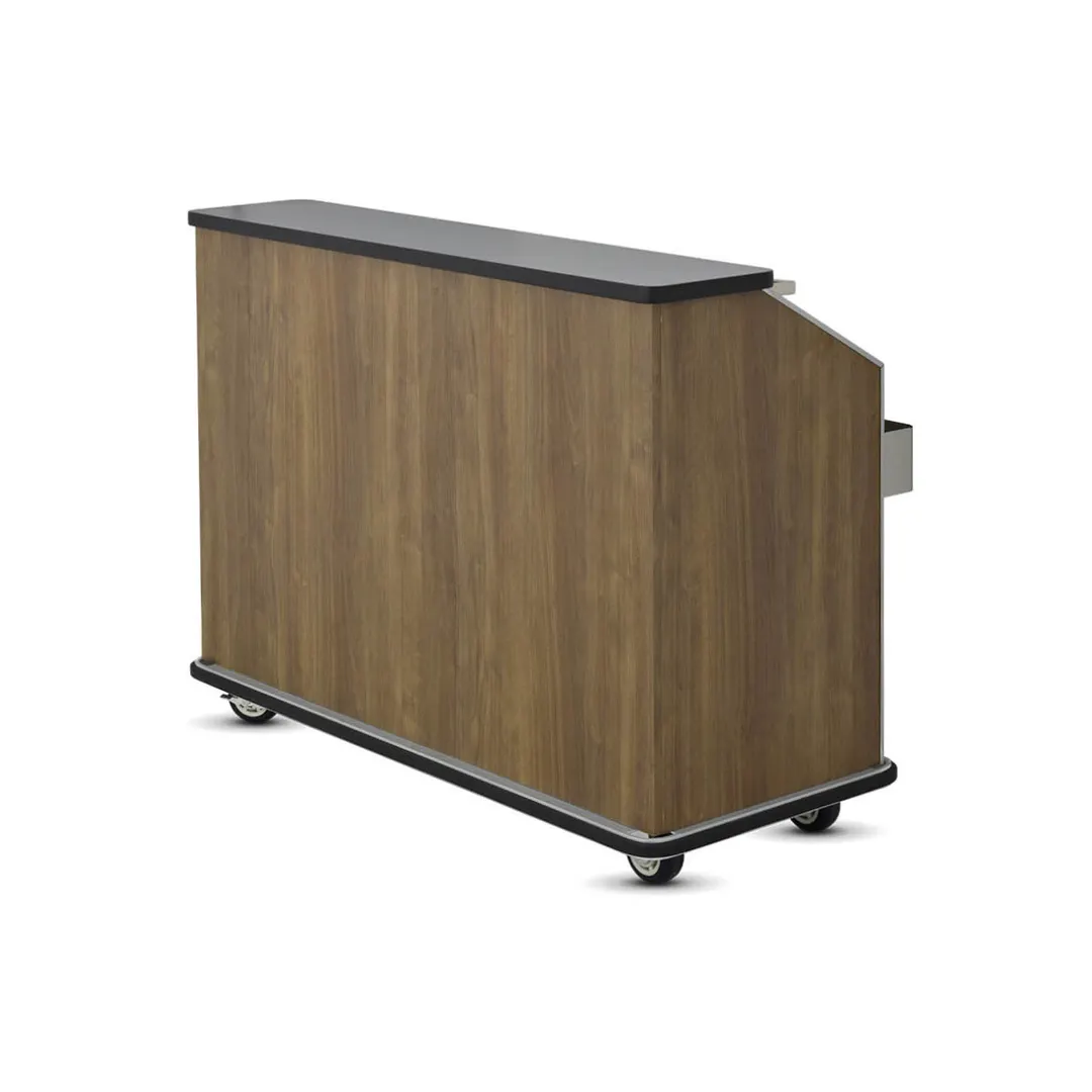 FWE BBC-5 50 lb. Ice Bin Removable Speed Rack-59" Portable Bar-Laminate Front & Side Panels