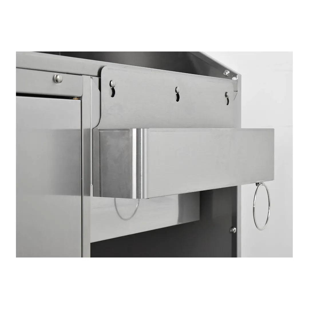 FWE BBC-5 50 lb. Ice Bin Removable Speed Rack-59" Portable Bar-Laminate Front & Side Panels