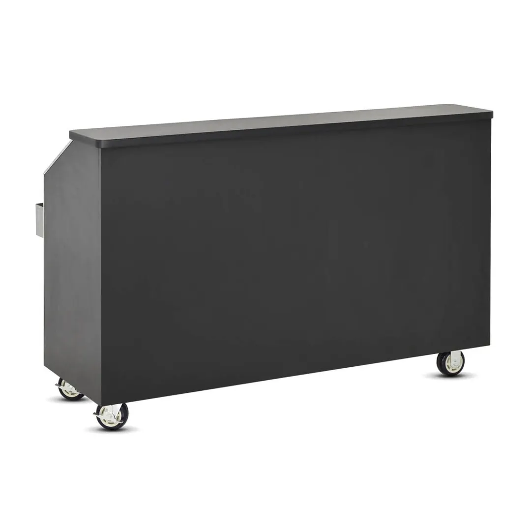 FWE BBC-6 50 lb. Ice Bin Removable Speed Rack-72" Portable Bar-Laminate Front & Side Panels