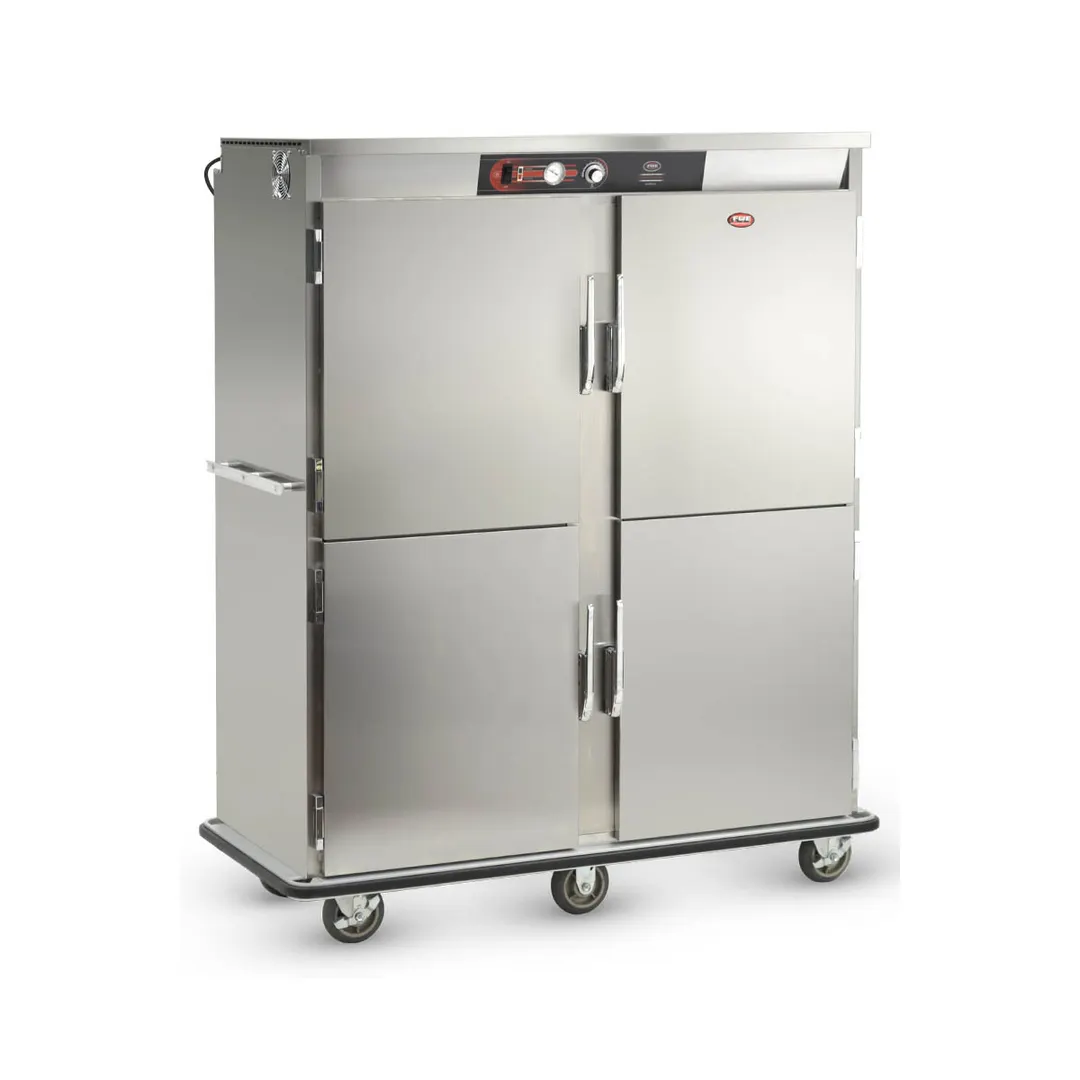 FWE BT-200 2-Door Heated Holding Cab, 200 Plate Capacity, 73"-78" Height, Stainless, Temp Controls
