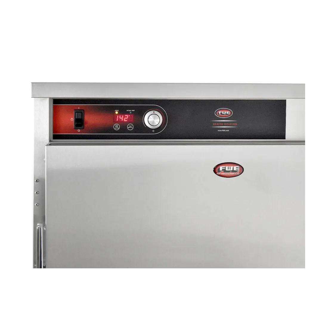 FWE BT-96120 96‑120 Plate Heated Banquet Cabinet, 2‑Door Steel, 73‑78” Height, Casters, 90‑190°F