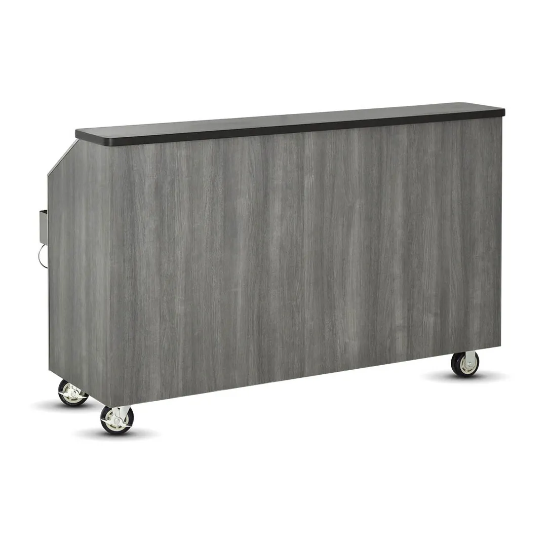 FWE CB-6 60 lb. Ice Bin Removable Speed Rack-72" Portable Bar-Laminate Front