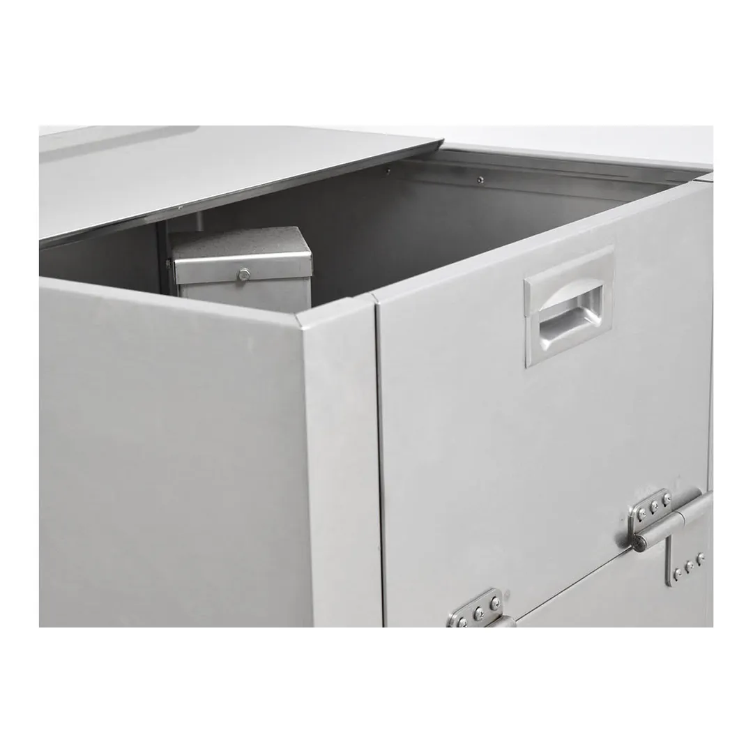 FWE DC-200-11 Stainless Steel Unheated Dish Storage Cart, 200 Plate 11" Capacity, Silver, 20-29"H