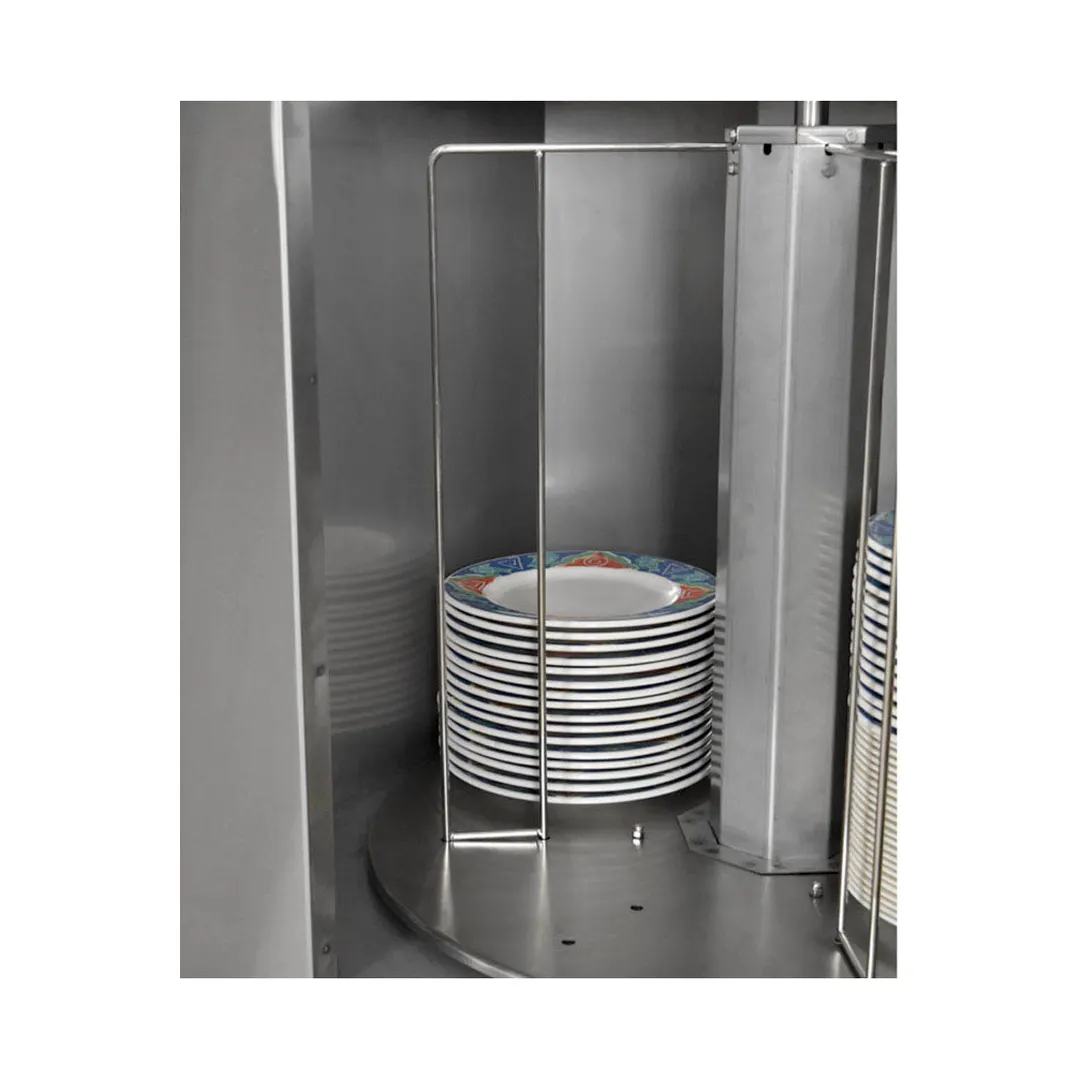 FWE DC-252-12 Stainless Steel Unheated Dish Storage Cart, 252 Plate 12" Capacity, Silver