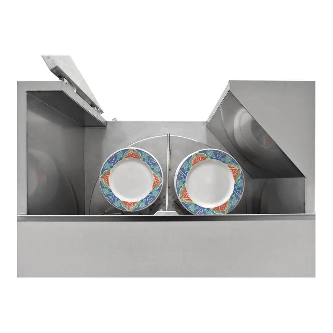 FWE DC-252-12 Stainless Steel Unheated Dish Storage Cart, 252 Plate 12" Capacity, Silver